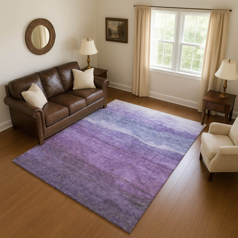 Premium Machine Washable Mehara AMF1699 Stripes Rug, Rectangle 8' x 10'