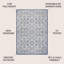 Tapis d'intérieur / extérieur bleu / crème Deronte-1518478999