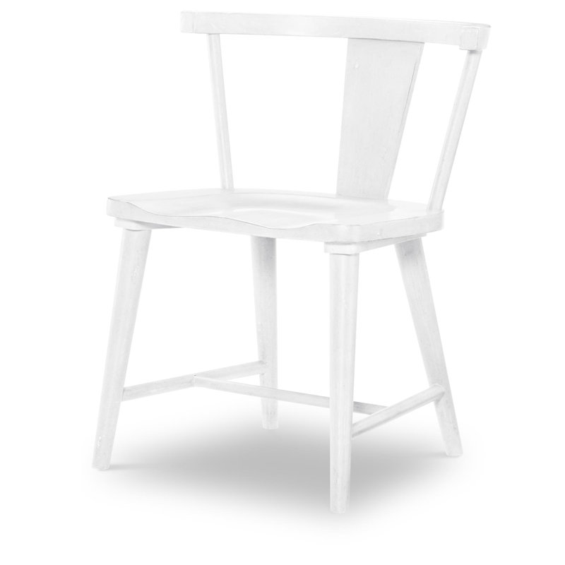 Chaise d'appoint transitionnelle en coton à dossier ajouré de 61 cm de large, motif XXX et OOO, Blanc