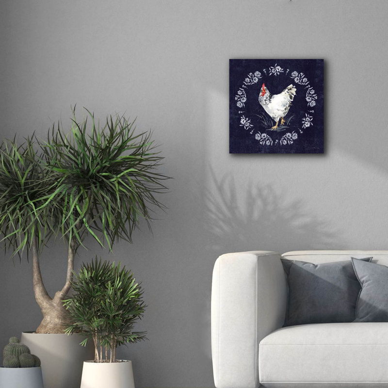 «Home To Roost 2» par Katrina Pete, art mural sur toile, H 18 po x l 18 po x P 0,75 po