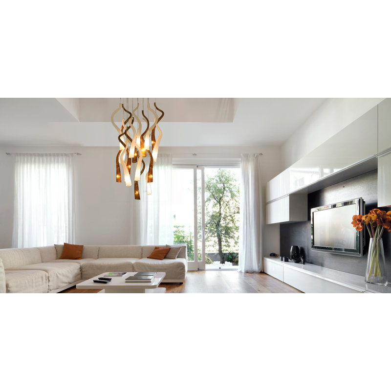 Cornetto 25 - Light Pendant, Black, 84" H x 24" W x 24" D