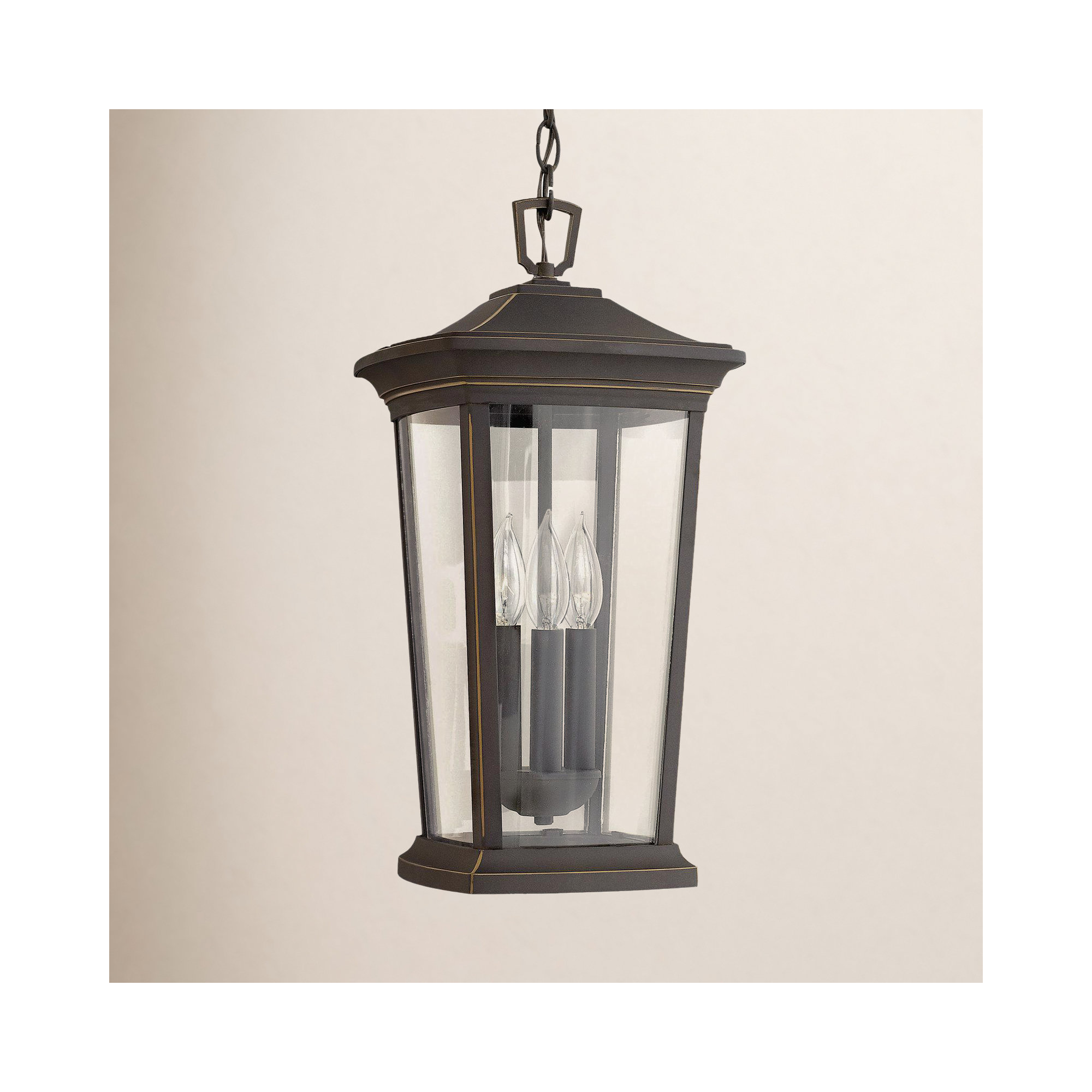 Transparent Outdoor Metal Hanging Lantern