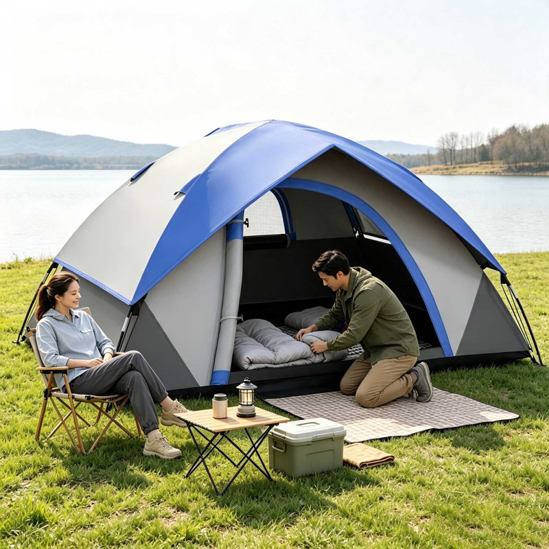 2 Person Tent, Dark Blue/Grey