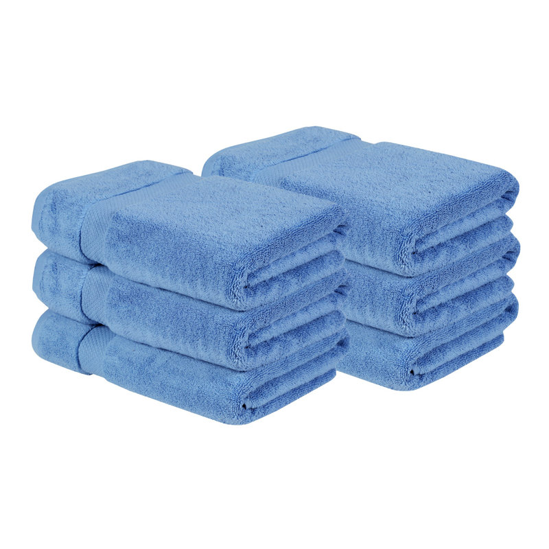 Splash 100% Cotton Zero Twist Bath Towel Set, 550 GSM Ultra Soft Absorbent Bath Towels for Spa & Daily Use, OEKO-TEX Certified, 6 Pack, Dark Blue