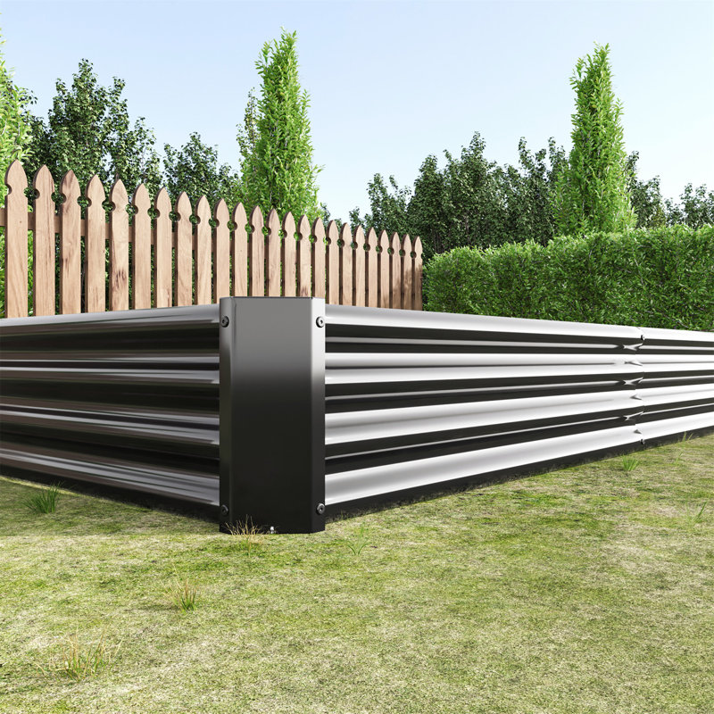 Durable Metal Raised Garden Bed, Ideal for Flowers, Plants, and Vegetables with Rust-Proof Coating, Black