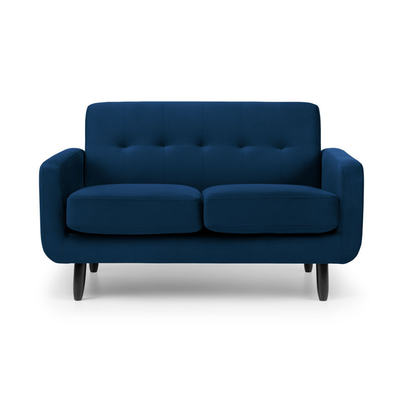 Betton 2 Seater Velvet Sofa, Dark Blue Chenille
