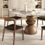 Ensemble de table de salle à manger 7 pièces en bois fritté moderne avec chaises en cuir pour 6 personnes, assemblage minimal-1473109021-1473109018-1473109015