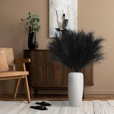 8 Pcs 45 Inch Tall Faux Pampas Grass - Large Artificial Pampas Grass Bulk, Long Fake Pampas For Floor Vase Filler, Wedding, Baby Shower & Boho Home Decor