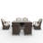 Algird 6 - Person Patio Dining Set Umbrella Hole Included Rectangular Table with Cushions Included-87426967