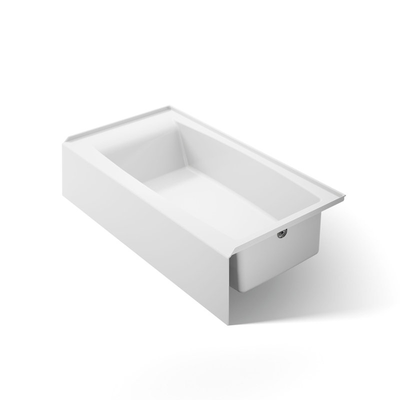 Entity 60 In. X 32 In. Alcove Bath With Right Drain, Right