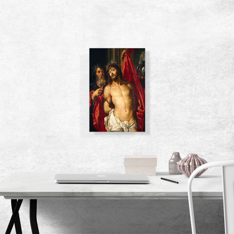 «Christ with the Crown of Thorns» par Peter Paul Rubens, reproduction d'art sur toile tendue, H 18 po x l 12 po x 1,5 po