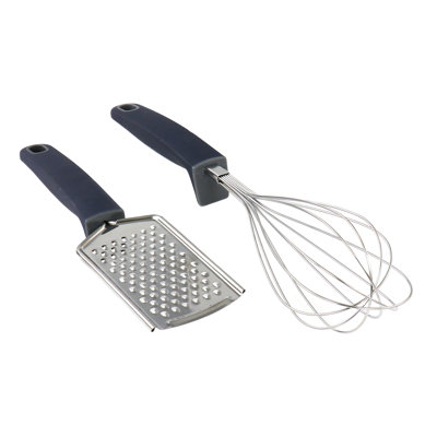 Ensemble de 2 râpes et fouets en acier inoxydable bleu marine Oster Bluemarine