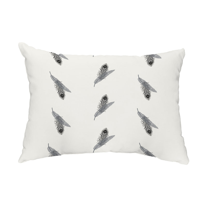  Housse et insert de coussin rectangulaire d'extérieur Feather, Noir