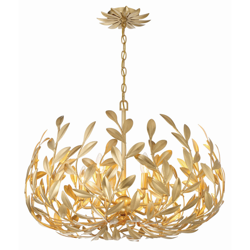 Lustre 6 lumières Conde, Or antique