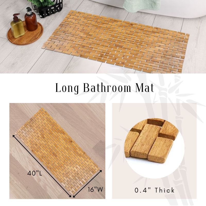 Non-Slip Bath Mat, Brown