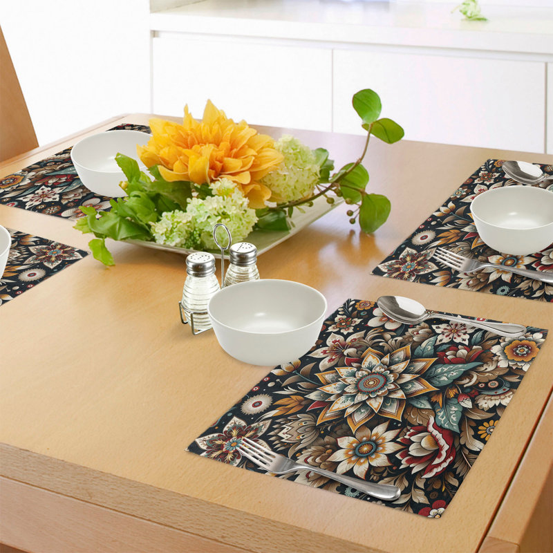 Ensemble de 4 napperons Ambesonne Boho