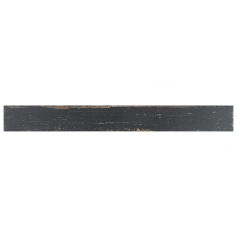 Retro 3" x 24" Porcelain Wood Look Wall & Floor Tile, Black