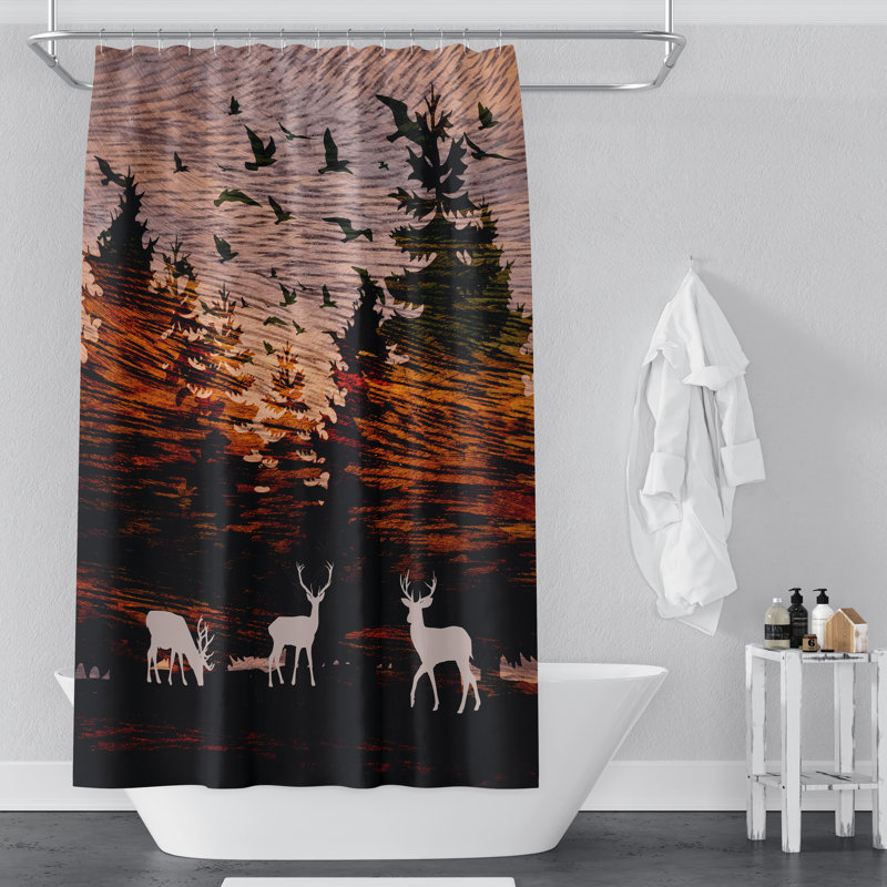 Heidrick Shower Curtain, 72" H x 70" W