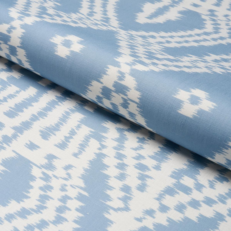 Asaka Ikat Fabric, Chambray