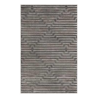 Latitude Run® Mirage Nikica Rug Gray and Silver