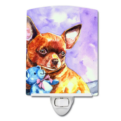 Chihuahua avec veilleuse en céramique ours en peluche