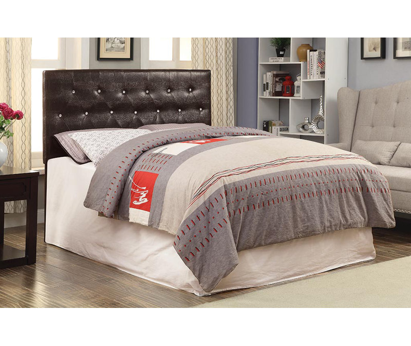Tête de lit tapissier Sarina, Double / Grand, Brun