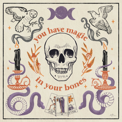«Spooky Symbols IV Light» par Janelle Penner - reproduction d'art sur toile tendue