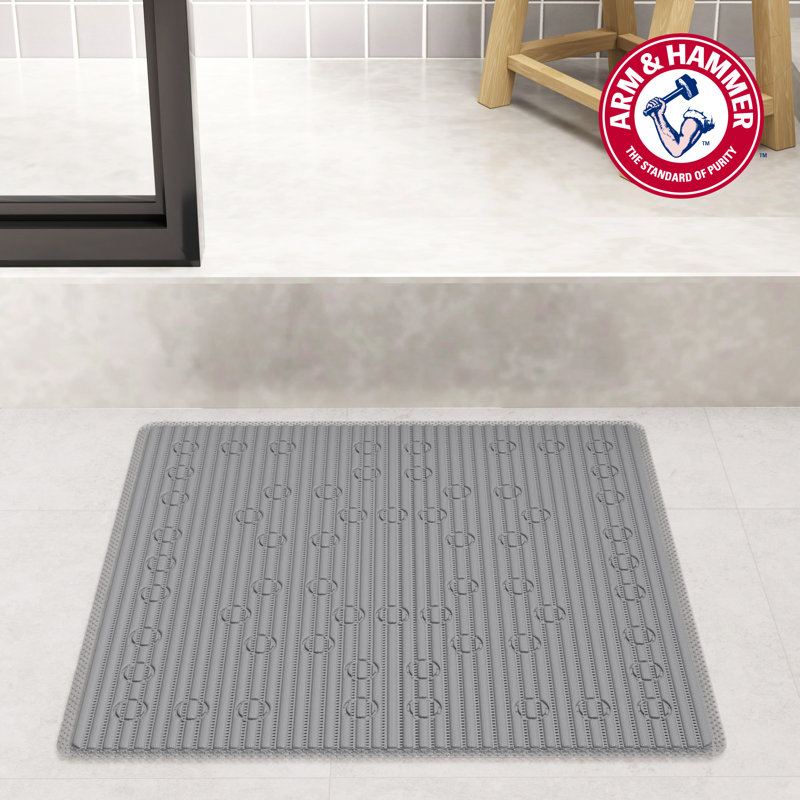 Arm & Hammer Performance Foam Shower Tub Mat, 21"x21", Gray