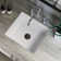 Los Flexi 16" Small Undermount Bathroom Sink with Overflow, Rectangular White Ceramic Lavatory Sink