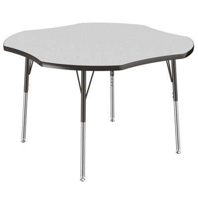 Table d'activité en T 48 po x 48 po avec moulures en T et pieds réglables