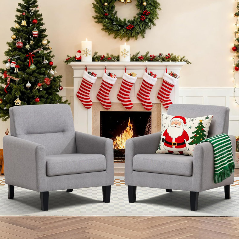 Chaise d'appoint Cottle avec pieds en bois, petite chaise moderne, chaises de salon avec coussin rembourré, fauteuil de détente pour chambre à coucher, appartement ou bureau