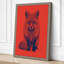 Confrontal Fox Modern - Wrapped Canvas-658601914-658601904