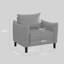 Fauteuil en similicuir de 36,61 po de largeur Delana-123327064