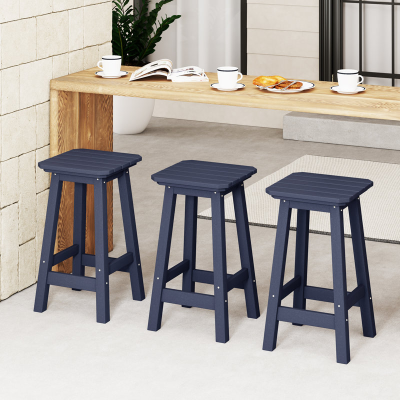 Tabouret de comptoir 24 po (ensemble de 3), Bleu marine