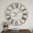 Renata Round Oversized Shiplap Farmhouse Wall Clock-519095137