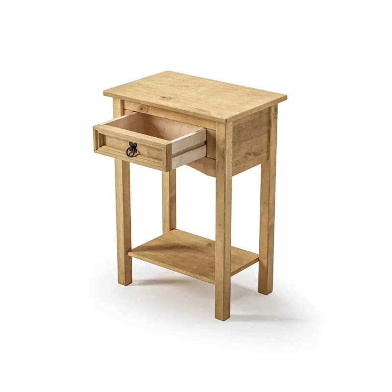Achiles 1 Drawer Solid Wood Console Table for Hallway & Living Room Furniture, 73cm H x 50cm W x 31cm D