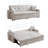 Tyjah 81” Large Size Fabric Sofa, 3-in-1 Multi-Functional Sofa Bed with Storage Space-2063821191
