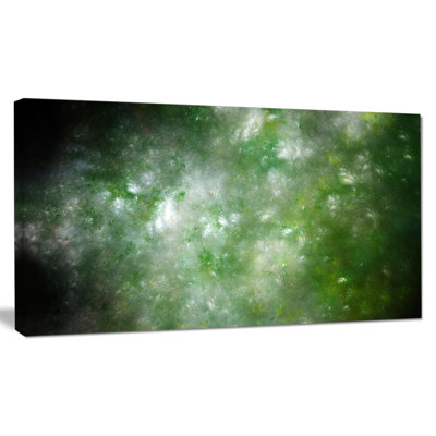 « blur green starry fractal sky », impression sur toile tendue