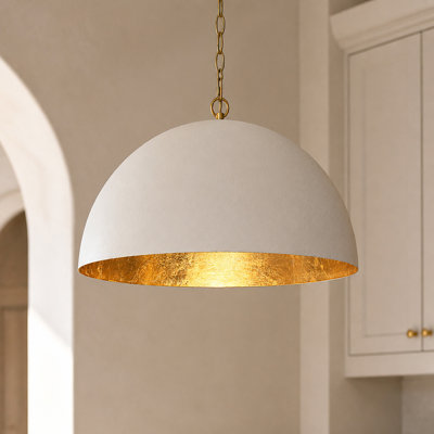 Grand luminaire suspendu à dôme simple 1 lumière 23,6 po Hylia