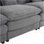 Canapé modulaire 141,6 po avec quatre coussins pour le salon, gris foncé-1557042330