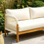 Causeuse d'extérieur moderne en corde de bois d'acacia à tissage de corde avec sièges profonds et coussins-674371150