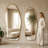 Modern Irregular Full-length Mirror With Aluminum Frame, Wall-mounted Or Free-standing Design-1891486445-1879855454