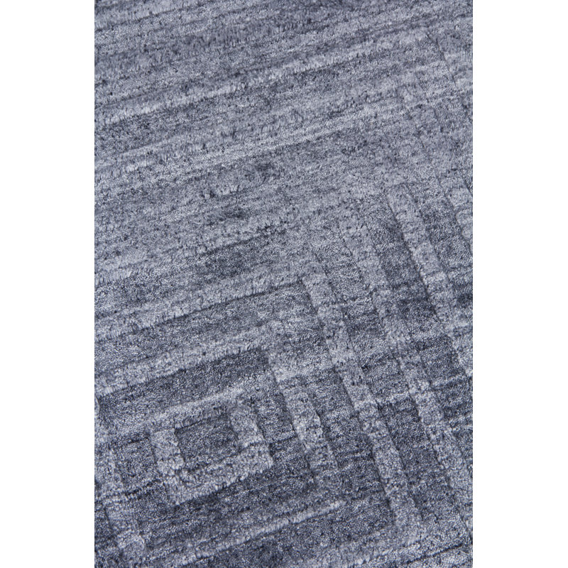 Castelli Geometric Area Rug in Light Silver, Rectangle 10' x 14', Charcoal