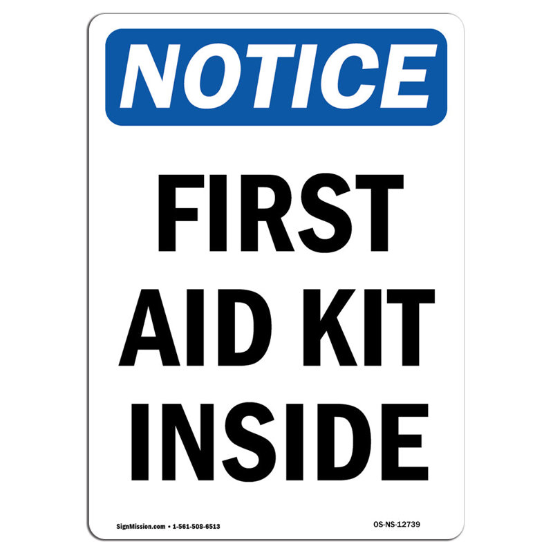 First Aid Kit Inside Sign