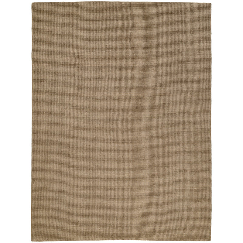 Guthrie Novi Hand-Loomed Wool Solid Area Rug, Rectangle 8'9" x 11'9", Sand