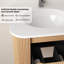 24" Curved Wall-Mounted Bathroom Vanity with Sink, Cultured Marble Top & Single Ceramic Sink, Pre-Assembled Striped Cabinet with Soft‑Close Drawer-1373189689-1373189690