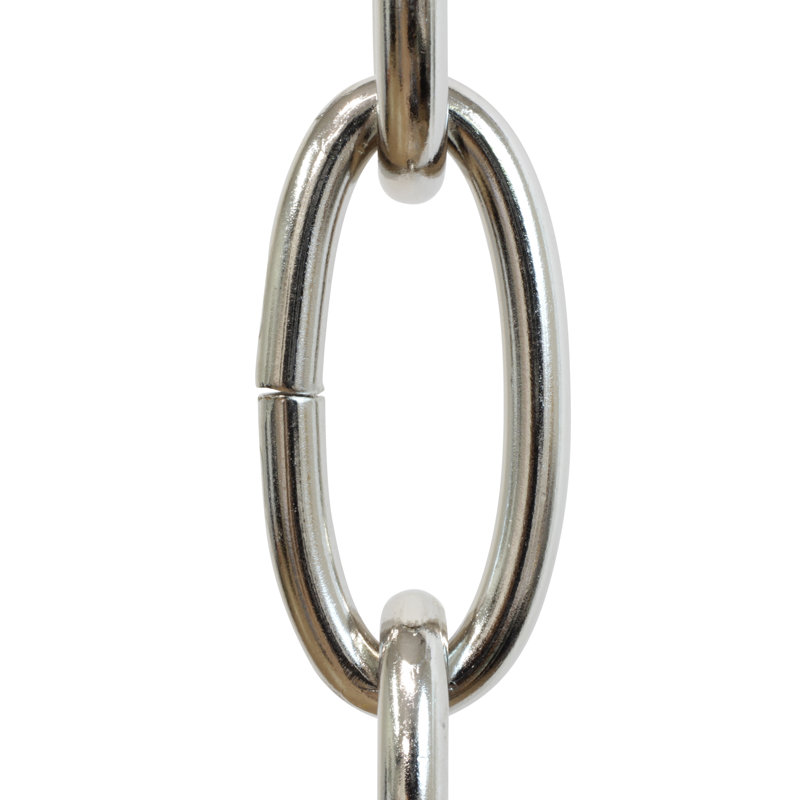 Lustre décoratif à maillons standard, Nickel poli, 10 pi