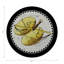 Zodiac Libra White Vegan Leather Round Coasters-627782897