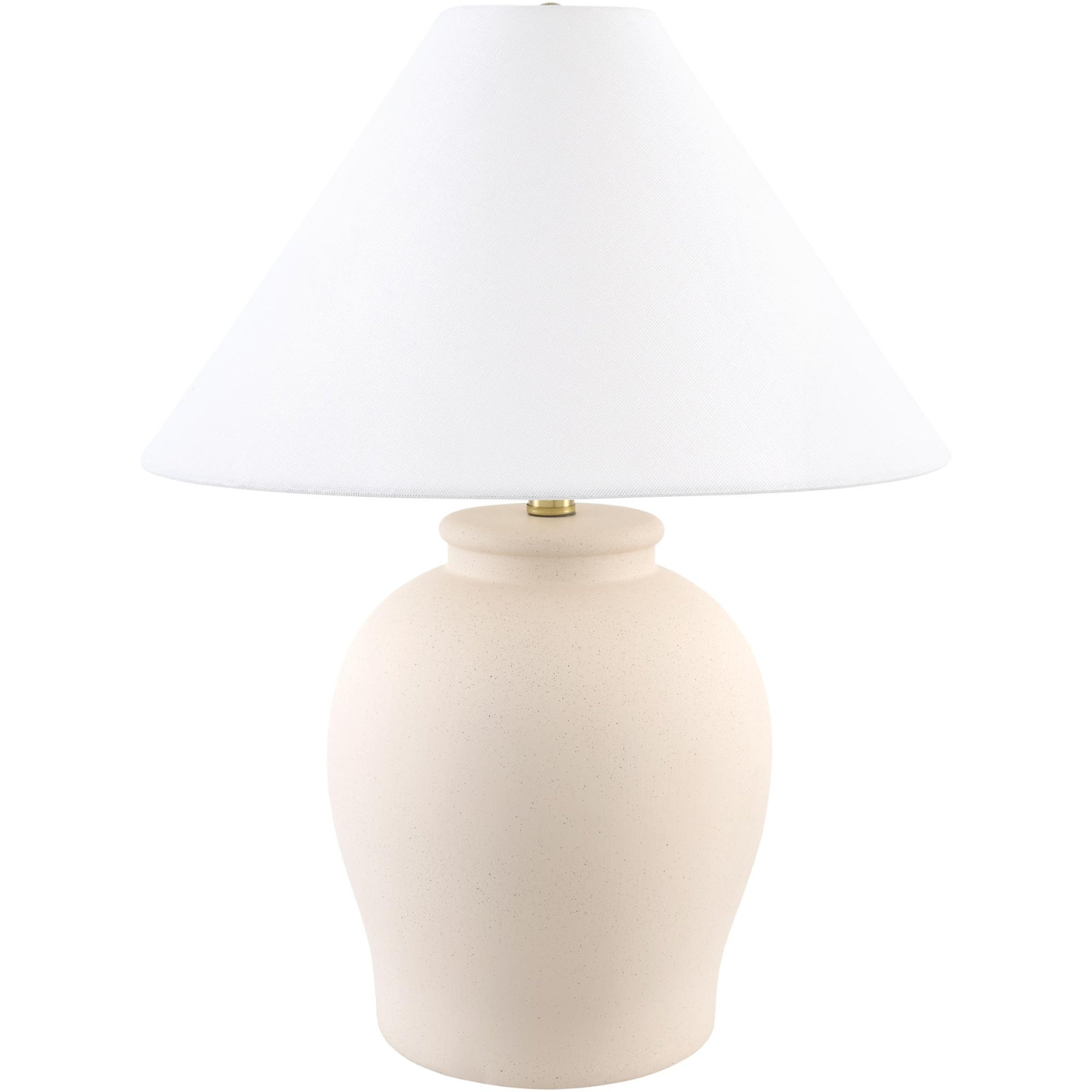 Chemise 22" Ceramic Table Lamp, Classic Linen, Shell