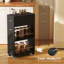 HOMCOM Rolling Storage Unit with Drawer Surface Top and 4 Wheels, Black